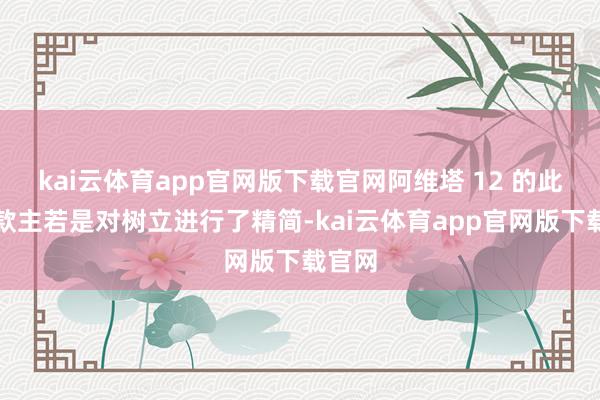 kai云体育app官网版下载官网阿维塔 12 的此次改款主若是对树立进行了精简-kai云体育app官网版下载官网