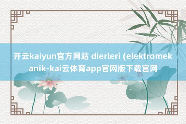 开云kaiyun官方网站 dierleri (elektromekanik-kai云体育app官网版下载官网