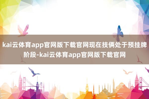 kai云体育app官网版下载官网现在技俩处于预挂牌阶段-kai云体育app官网版下载官网